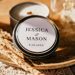 Adesivo Padrões mínimos modernos para casamentos<br><div class="desc">Etiquetas de autocolantes,  modernas,  redondas de casamento. Colocar em envelopes,  favorecer bolsas,  velas,  garrafas de vinho,  bolsas de boas-vindas do hotel e muito mais.</div>