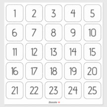 Padrões numéricos personalizáveis pretos em branco