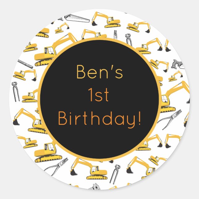 Adesivo Padrões para Construção de Escavador e Ferramentas (Frente)