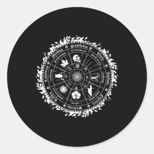 Adesivo Pagan Wheel Do Ano Witch Wicca Happy Ostara
