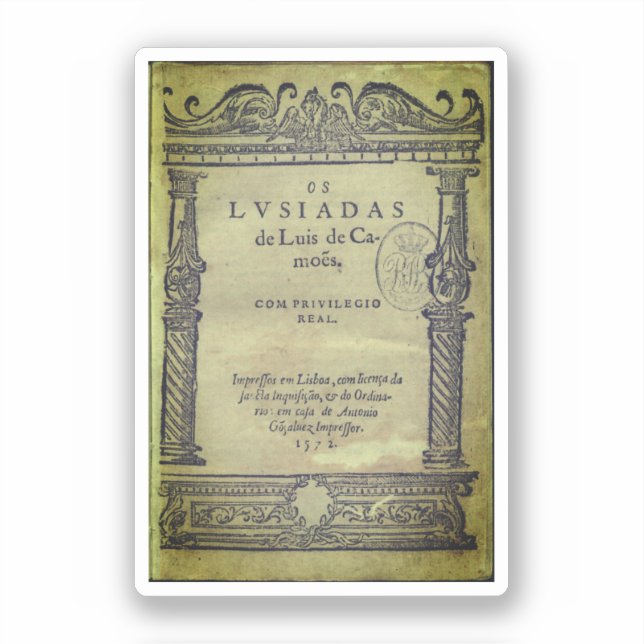 Adesivo Página de título de Os Lusíadas - 1572 ed (Frente)
