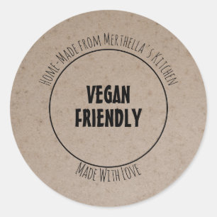 Adesivo Página inicial amigável do VEGAN personalizada