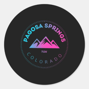 Adesivo Pagosa Springs Colorado Mountain Town - Retro Co S