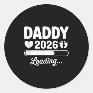 Adesivo Pai 2026 Carregando Novo papai de Anúncio de Gravi