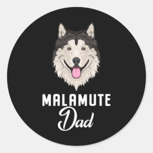 Adesivo Pai 3 de Cães do Alasca Malamute