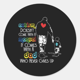 Adesivo Pai Autismo Nunca Dar Consciência aos Ups Papa Ins