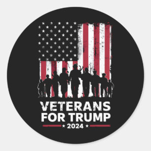 Adesivo Pai Avô Veteranos Para Trump 2024 Bandeira America