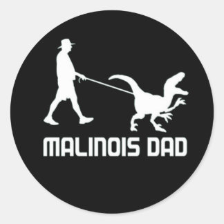 Adesivo Pai Belga Malinois Dinossaur Engraçado Presente Pa