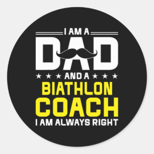 Adesivo Pai Biathlon Coach Sempre Engraçado Biathlon Coa