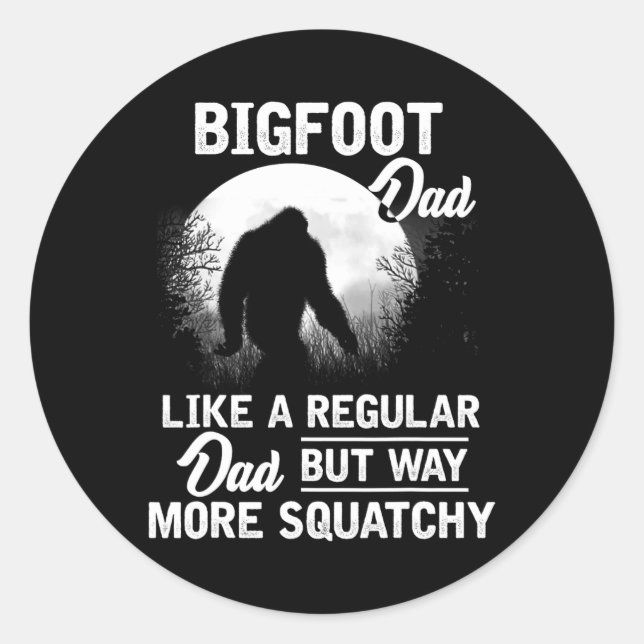 Adesivo Pai Bigfoot Funny Sasquatch Bigfoot Dia de os pais (Frente)