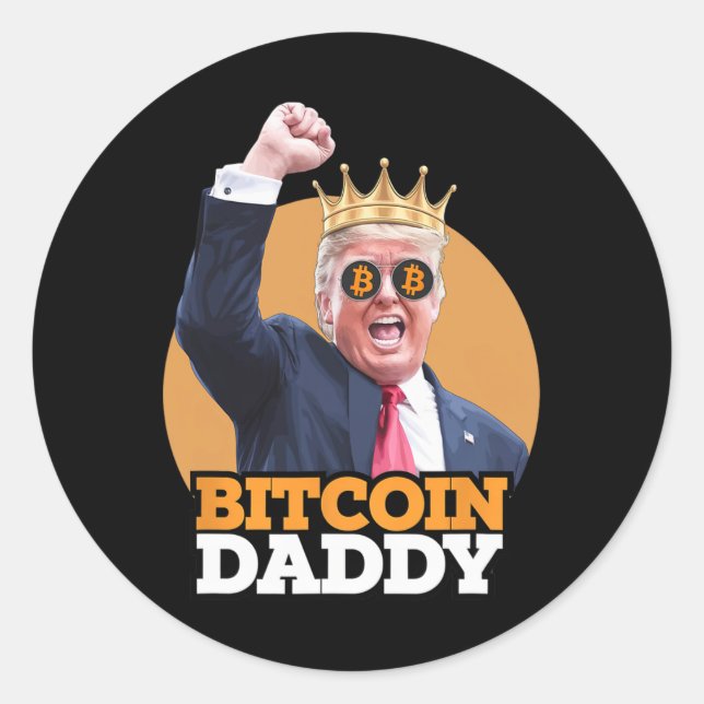 Adesivo Pai Bítalo Trump Crypto King Money Evoluti (Frente)