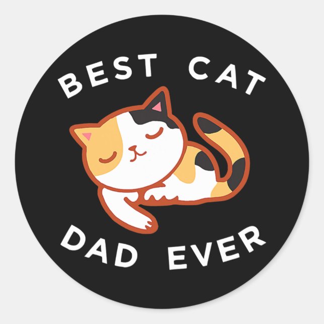 Adesivo Pai Calico Cat Melhor Gatinho Padre Nunca Deu (Frente)