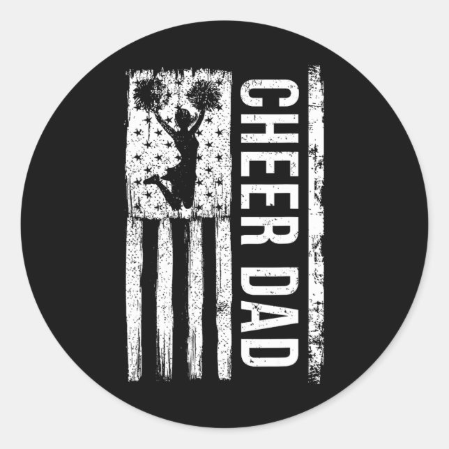 Adesivo Pai Cheerhead American Flag Dia de os pais C (Frente)