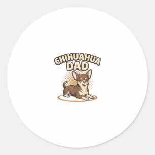Adesivo Pai Chihuahua Gravura Vintage Design Amante de Cac