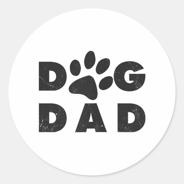 Adesivo Pai clássico de cão (Frente)