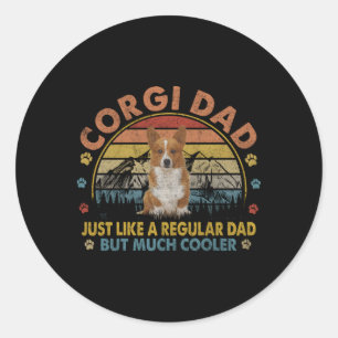 Adesivo Pai Corgi Como Um Pai Regular Mas Er
