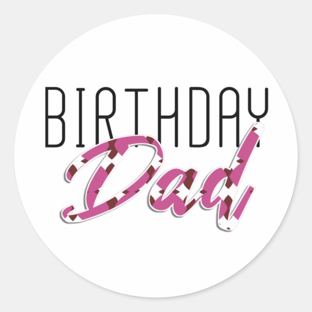 Adesivo Pai de aniversário (Frente)