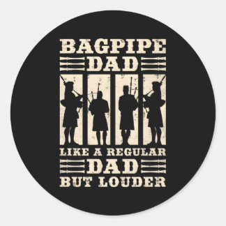 Adesivo Pai De Bagpipe Como Um Pai Regular Mas Mais Alto D