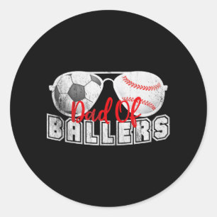 Adesivo Pai de Ballers Dia de os pais de bola de beisebol