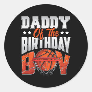 Adesivo Pai de basquete aniversário Boy Family Baller b-da