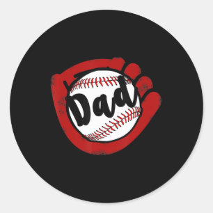 Adesivo Pai de beisebol para a Mãe de Softball de Baseball