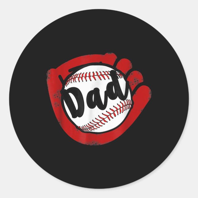 Adesivo Pai De Beisebol Para Mãe De Softball De Baseball (Frente)