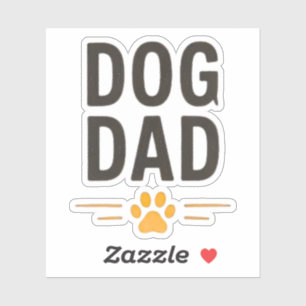 Adesivo Pai de Cachorro com Design Simples de Pata