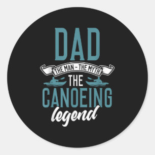 Adesivo Pai De Canoagem De Mens Camisa Pai Engraçada Folga
