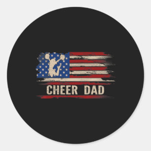 Adesivo Pai de Cheer Vintage Bandeira Americana Usa Cheerl