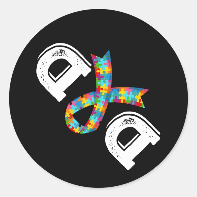 Adesivo Pai de Consciência Autismo Aceitação Pai Diferente (Frente)