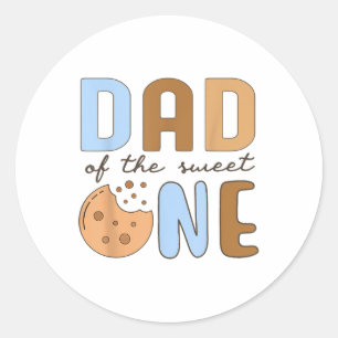 Adesivo Pai De Cookies Doce E primeiro aniversario De Leit