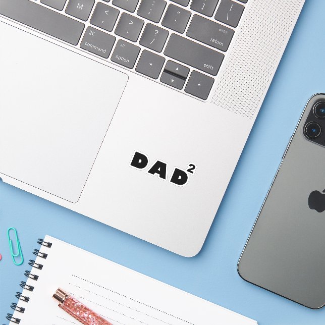 Adesivo pai de dois (Notebook com iPhone)