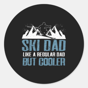 Adesivo Pai de Esqui Engraçado Skier Adventure Skiover Cot