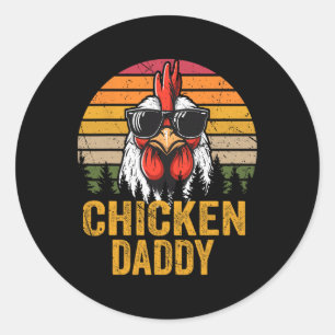 Adesivo Pai de frango Vintage Farmer Engraçado Galinha Pai