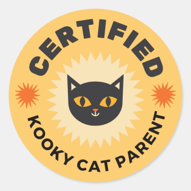 ADESIVO PAI DE GATO DOIDO CERTIFICADO (Frente)