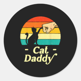Adesivo Pai de Gato Engraçado Amante de Gato Vintage Pai d