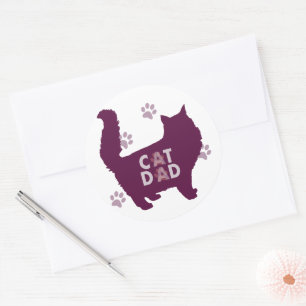 Adesivo Pai de Gato para Gatos Amantes e Proprietários De