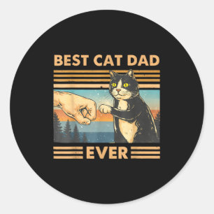 Adesivo Pai de gato vintage gato aperto de mão engraçado h