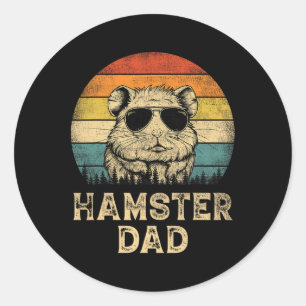 Adesivo Pai de Hamster Vintage Amantes de Hamster Pai Padr