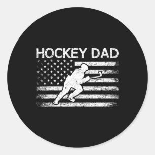 Adesivo Pai de Hockey com Mens Dia de os pais Vintage Verã