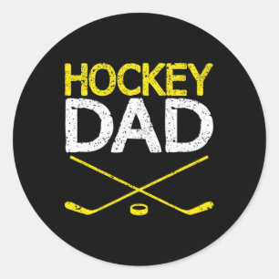 Adesivo Pai de Hockey com Mens Dia de os pais Vintage Verã