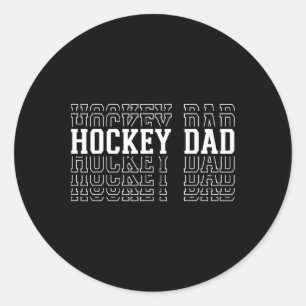 Adesivo Pai de Hockey Divertido Camadas de Texto Pai Trein