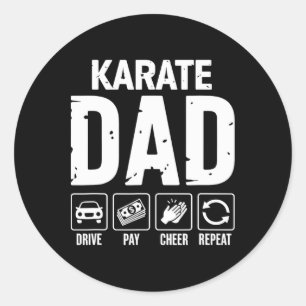 Adesivo Pai de Karate Dirige Paga Animação Pai de um Lutad