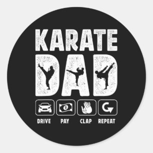 Adesivo Pai de Karate Dirige Paga Bate Palmas Repete Pai d