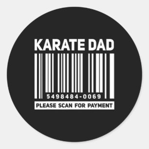 Adesivo Pai de Karatê Scanear para Pagamento Funny Rcode P