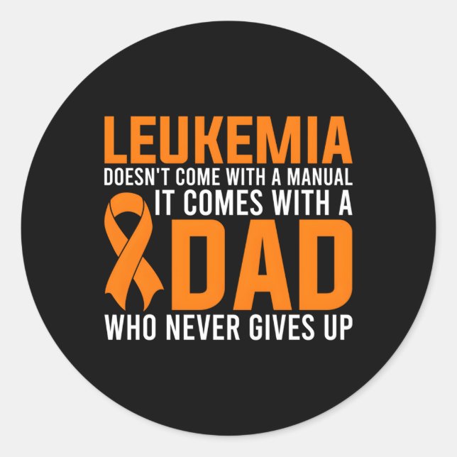 Adesivo Pai De Leucemia Nunca Abre Pai De Leucemia (Frente)