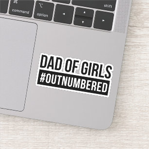 Adesivo Pai de Meninas #Em Número
