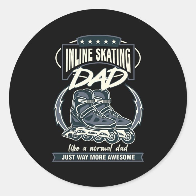 Adesivo Pai de patinação em linha Padre Rollerblading Roll (Frente)