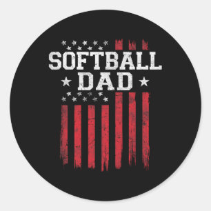 Adesivo Pai de Softball Ortopudo Bandeira Americana Patrio