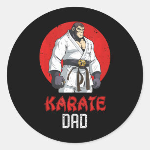 Adesivo Pai de Tiger Cónico Karate Engraçado Artes Marciai